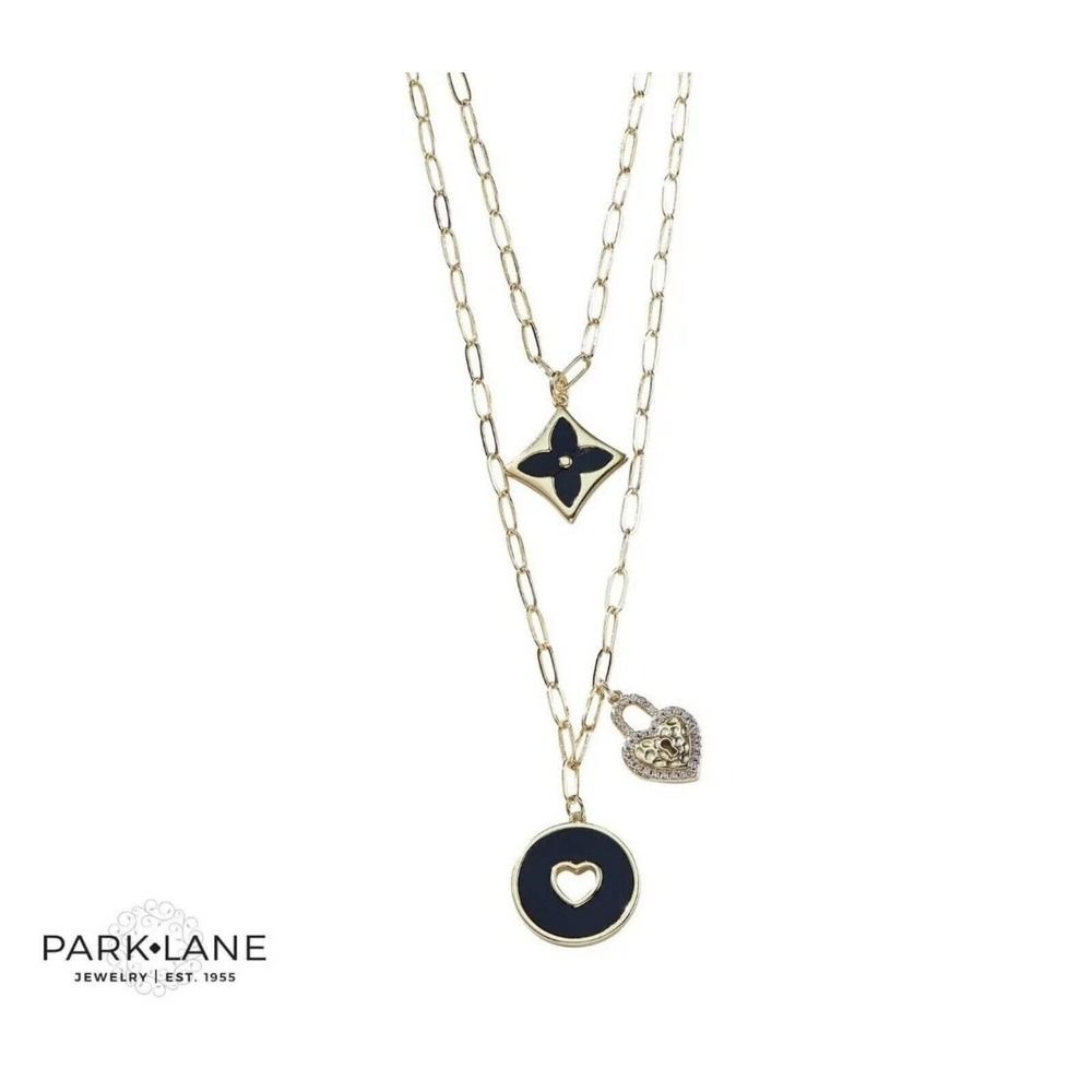 Park Lane "Beverly " Necklace Gold/Black Enamel NWT!!! MSRP $1861